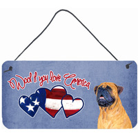 "Caroline's Treasures SS5031DS612 Woof If You Love America Mastiff Wall or Door Hanging Prints, 6 x 12"""