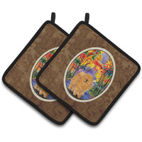"Caroline's Treasures Chow Pair of Pot Holders SS7001PTHD, 7.5HX7.5W, Multicolor"