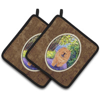 "Caroline's Treasures Chow Pair of Pot Holders SS7003PTHD, 7.5HX7.5W, Multicolor"