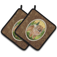 "Caroline's Treasures Chow Pair of Pot Holders SS7004PTHD, 7.5HX7.5W, Multicolor"