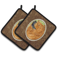 "Caroline's Treasures Chow Pair of Pot Holders SS7007PTHD, 7.5HX7.5W, Multicolor"