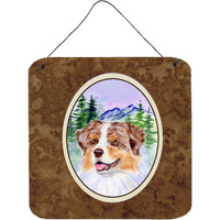 "Caroline's Treasures SS8001DS66 Australian Shepherd Aluminum Metal Wall or Door Hanging Prints, 6 x 6"", Multicolor"