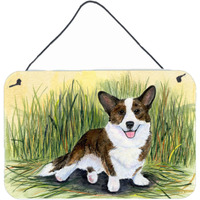 "Caroline's Treasures SS8004DS812 Corgi Indoor Aluminum Metal Wall or Door Hanging Prints, 8 x 12"", Multicolor"