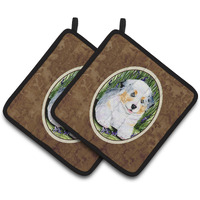 "Caroline's Treasures Australian Shepherd Pair of Pot Holders SS8005PTHD, 7.5HX7.5W, Multicolor"