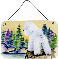 "Caroline's Treasures SS8010DS812 Bichon Frise Indoor Aluminum Metal Wall or Door Hanging Prints, 8 x 12"", Multicolor"