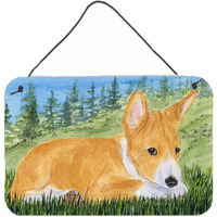 "Caroline's Treasures SS8016DS812 Basenji Indoor Aluminum Metal Wall or Door Hanging Prints, 8 x 12"", Multicolor"