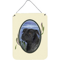 "Caroline's Treasures SS8017DS1216 Staffie Aluminium Metal Wall or Door Hanging Prints, 16"" x 12"", Multicolor"