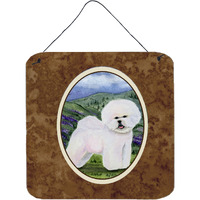 "Caroline's Treasures SS8025DS66 Bichon Frise Aluminum Metal Wall or Door Hanging Prints, 6 x 6"", Multicolor"