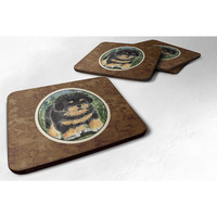 "Caroline's Treasures SS8031FC Tibetan Mastiff Foam Coasters (Set of 4), 3.5"" H x 3.5"" W, Multicolor"