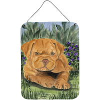 "Caroline's Treasures SS8032DS1216 Dogue De Bordeaux Aluminium Metal Wall or Door Hanging Prints, 16"" x 12"", Multicolor"