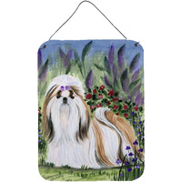 "Caroline's Treasures SS8034DS1216 Shih Tzu Aluminium Metal Wall or Door Hanging Prints, 16"" x 12"", Multicolor"