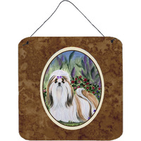 "Caroline's Treasures SS8034DS66 Shih Tzu Aluminum Metal Wall or Door Hanging Prints, 6 x 6"", Multicolor"