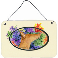 "Caroline's Treasures Pharaoh Hound Indoor Aluminum Metal Wall or Door Hanging Prints, 8 x 12"", Multicolor"