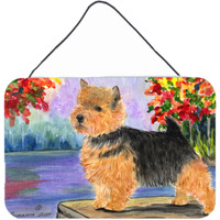 "Caroline's Treasures SS8054DS812 Norwich Terrier Indoor Aluminum Metal Wall or Door Hanging Prints, 8 x 12"", Multicolor"