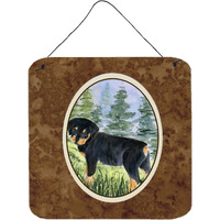 "Caroline's Treasures SS8057DS66 Rottweiler Aluminum Metal Wall or Door Hanging Prints, 6 x 6"", Multicolor"