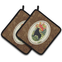 "Caroline's Treasures Schipperke Pair of Pot Holders SS8058PTHD, 7.5HX7.5W, Multicolor"