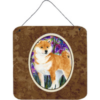 "Caroline's Treasures SS8061DS66 Shiba Inu Aluminum Metal Wall or Door Hanging Prints, 6 x 6"", Multicolor"