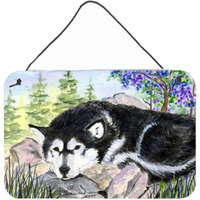 "Caroline's Treasures SS8062DS812 Alaskan Malamute Indoor Aluminum Metal Wall or Door Hanging Prints, 8 x 12"", Multicolor"