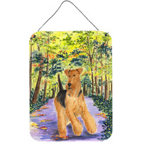 "Caroline's Treasures SS8208DS1216 Airedale Aluminium Metal Wall or Door Hanging Prints, 16"" x 12"", Multicolor"