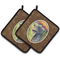 "Caroline's Treasures Irish Wolfhound Pair of Pot Holders SS8209PTHD, 7.5HX7.5W, Multicolor"