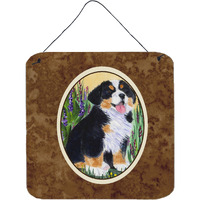 "Caroline's Treasures SS8215DS66 Bernese Mountain Dog Aluminum Metal Wall or Door Hanging Prints, 6 x 6"", Multicolor"