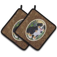 "Caroline's Treasures Bernese Mountain Dog Pair of Pot Holders SS8215PTHD, 7.5HX7.5W, Multicolor"