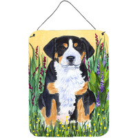 "Caroline's Treasures Greater Swiss Mountain Dog Aluminium Metal Wall or Door Hanging Prints, 16"" x 12"", Multicolor"