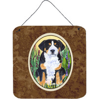 "Caroline's Treasures SS8217DS66 Greater Swiss Mountain Dog Aluminum Metal Wall or Door Hanging Prints, 6 x 6"", Multicolor"