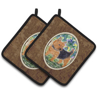 "Caroline's Treasures Norwich Terrier Pair of Pot Holders SS8218PTHD, 7.5HX7.5W, Multicolor"
