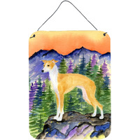 "Caroline's Treasures Italian Greyhound Aluminium Metal Wall or Door Hanging Prints, 16"" x 12"", Multicolor"