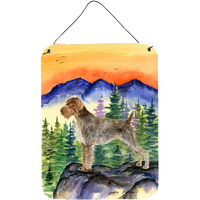 "Caroline's Treasures German Wirehaired Pointer Aluminium Metal Wall or Door Hanging Prints, 16"" x 12"", Multicolor"