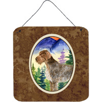 "Caroline's Treasures SS8226DS66 German Wirehaired Pointer Aluminum Metal Wall or Door Hanging Prints, 6 x 6"", Multicolor"