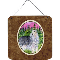 "Caroline's Treasures SS8227DS66 Borzoi Aluminum Metal Wall or Door Hanging Prints, 6 x 6"", Multicolor"