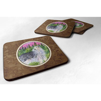 "Caroline's Treasures SS8227FC Borzoi Foam Coasters (Set of 4), 3.5"" H x 3.5"" W, Multicolor"