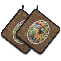 "Caroline's Treasures Lakeland Terrier Pair of Pot Holders SS8228PTHD, 7.5HX7.5W, Multicolor"