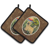 "Caroline's Treasures Cairn Terrier Pair of Pot Holders SS8229PTHD, 7.5HX7.5W, Multicolor"