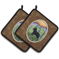 "Caroline's Treasures Schipperke Pair of Pot Holders SS8231PTHD, 7.5HX7.5W, Multicolor"