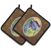 "Caroline's Treasures Cesky Terrier Pair of Pot Holders SS8232PTHD, 7.5HX7.5W, Multicolor"