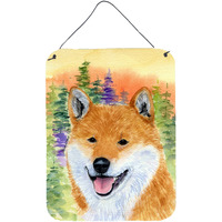 "Caroline's Treasures SS8234DS1216 Shiba Inu Aluminium Metal Wall or Door Hanging Prints, 16"" x 12"", Multicolor"