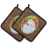 "Caroline's Treasures Great Pyrenees Pair of Pot Holders SS8235PTHD, 7.5HX7.5W, Multicolor"