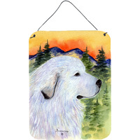 "Caroline's Treasures SS8236DS1216 Great Pyrenees Aluminium Metal Wall or Door Hanging Prints, 16"" x 12"", Multicolor"