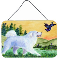 "Caroline's Treasures SS8241DS812 Great Pyrenees Indoor Aluminum Metal Wall or Door Hanging Prints, 8 x 12"", Multicolor"