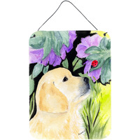 "Caroline's Treasures SS8245DS1216 Golden Retriever Aluminium Metal Wall or Door Hanging Prints, 16"" x 12"", Multicolor"