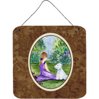 "Caroline's Treasures SS8246DS66 Westie Aluminum Metal Wall or Door Hanging Prints, 6 x 6"", Multicolor"