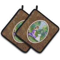 "Caroline's Treasures Westie Pair of Pot Holders SS8246PTHD, 7.5HX7.5W, Multicolor"