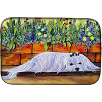 "Caroline's Treasures Maltese Dish Drying Mat, 14"" x 21"", Multicolor"