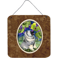 "Caroline's Treasures SS8249DS66 Keeshond Aluminum Metal Wall or Door Hanging Prints, 6 x 6"", Multicolor"
