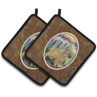 "Caroline's Treasures Cairn Terrier Pair of Pot Holders SS8255PTHD, 7.5HX7.5W, Multicolor"
