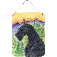 "Caroline's Treasures Schnauzer Aluminium Metal Door Hanging Prints wall-decor, 16"" x 12"", Multicolor"