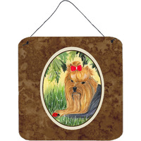 "Caroline's Treasures SS8258DS66 Yorkie Aluminum Metal Wall or Door Hanging Prints, 6 x 6"", Multicolor"